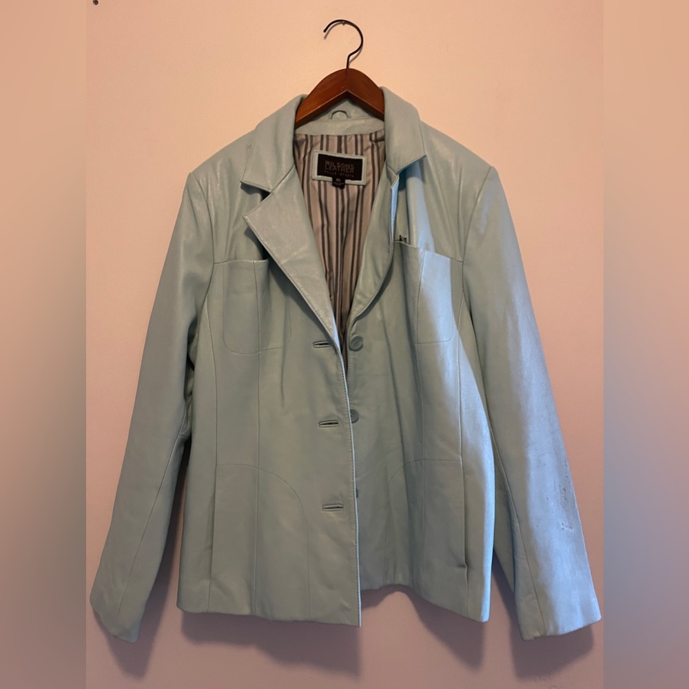 Wilsons Leather Light Blue Jacket
